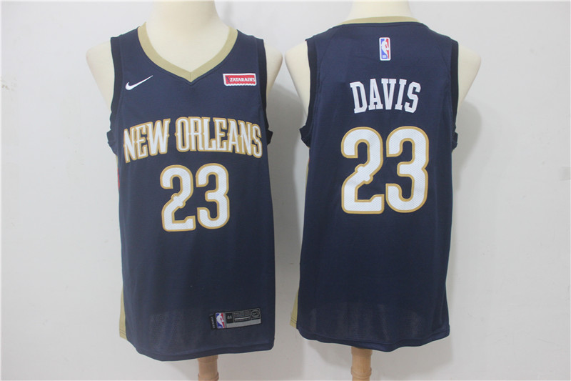 Men New Orleans Pelicans 23 Davis Blue Game Nike NBA Jerseys